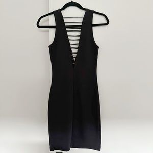 H&M Contour Criss Cross Black Mini Dress Size XS